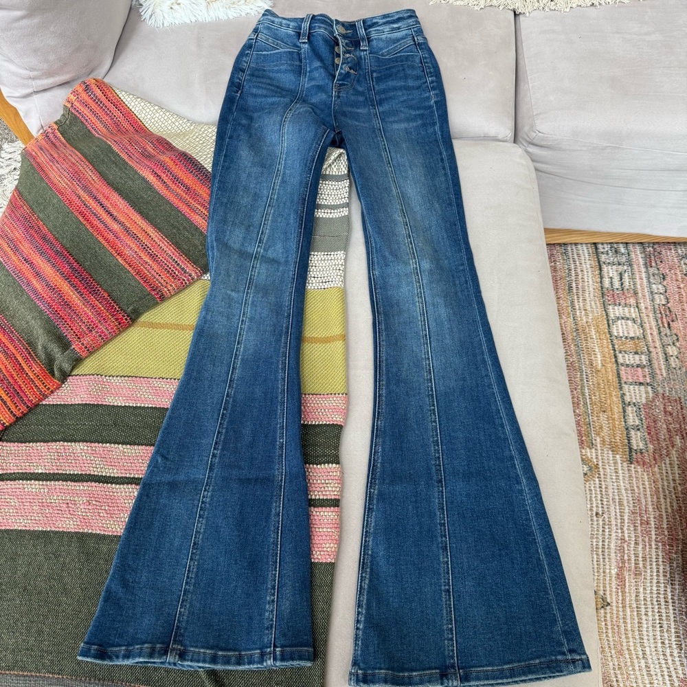Flying Monkey Dark Blue Flare Jeans - NEVER BEEN WORN